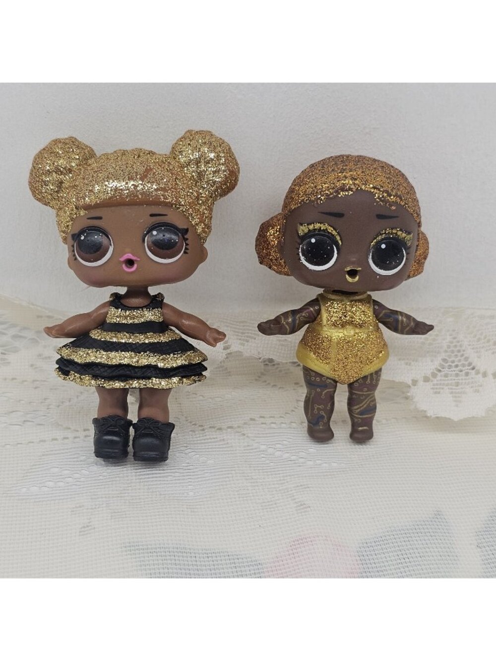 LOL Surprise Doll Lot Queen Bee Big Sister & Lil Lil Boss Queen Glitter Rare